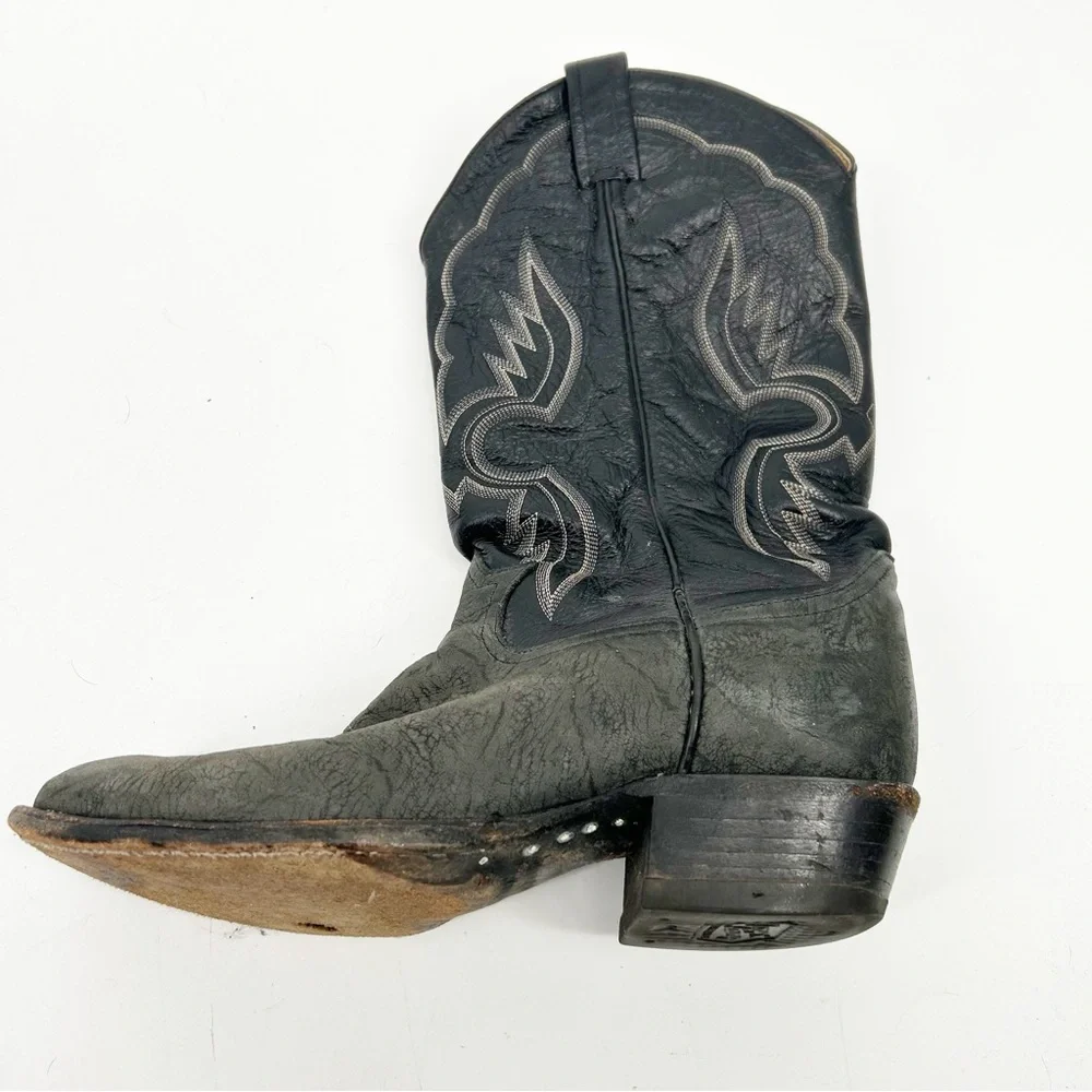 Tony Lama Vintage Rough Out Leather Cowboy Western Boots Size‎ 10.5D